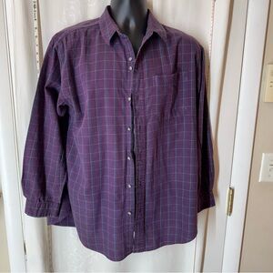 Vintage Men's Baxter Plaid Purple Button-Down
